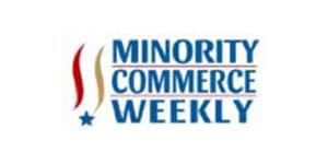 A logo for the minority commercial weekly.